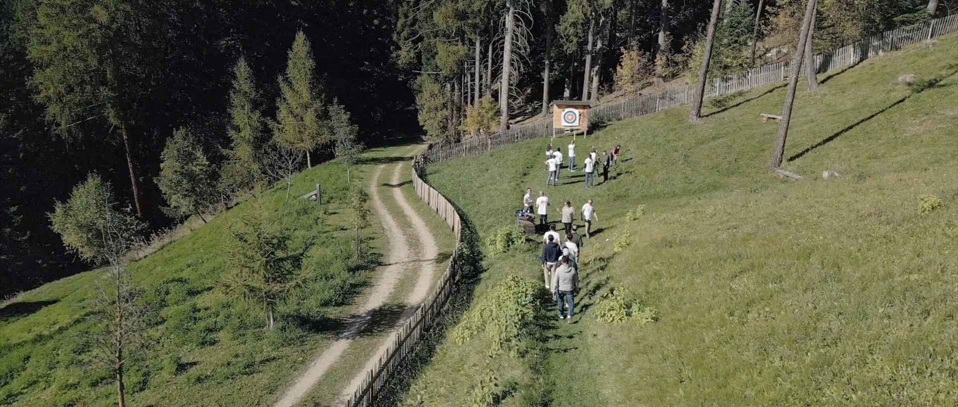 Veduta aerea dei partecipanti